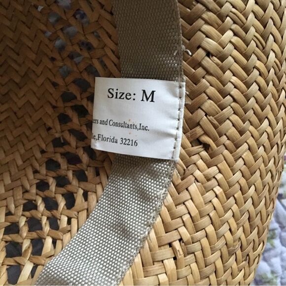 Straw Summer Hat with Black Ribbon - Picture 4 of 5